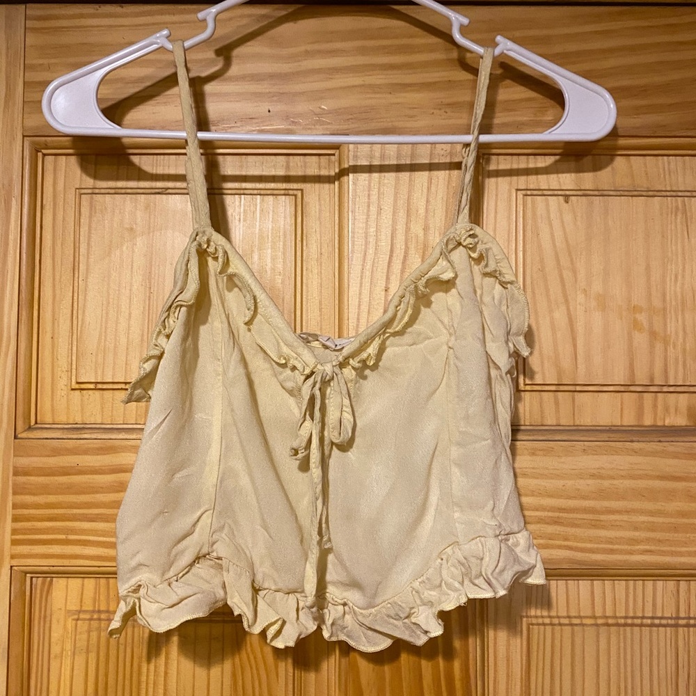 Yellow crop top